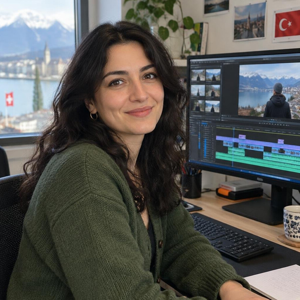 Portrait of a woman documentary editor at her desk