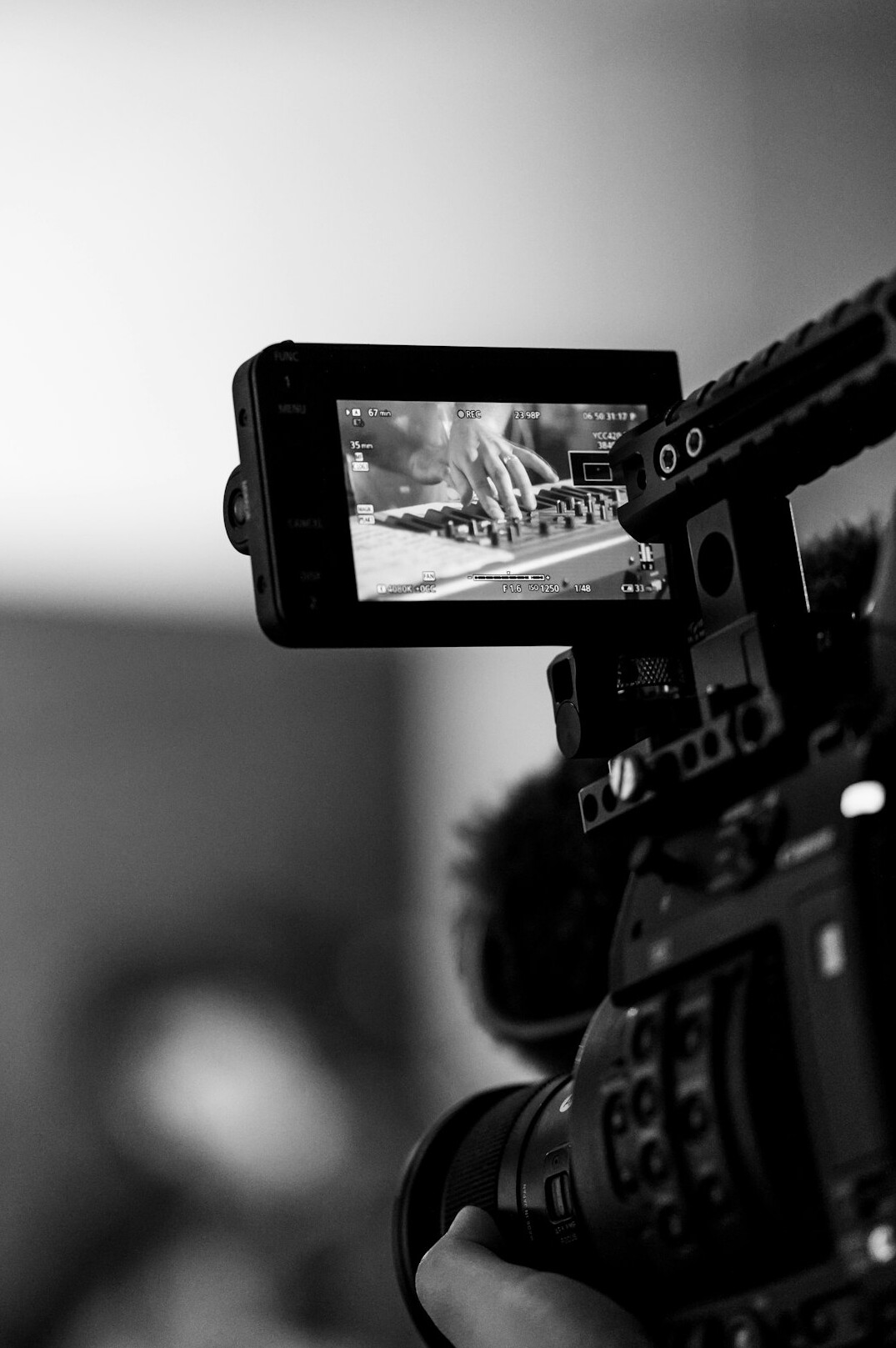 beginner filmmaker with camera