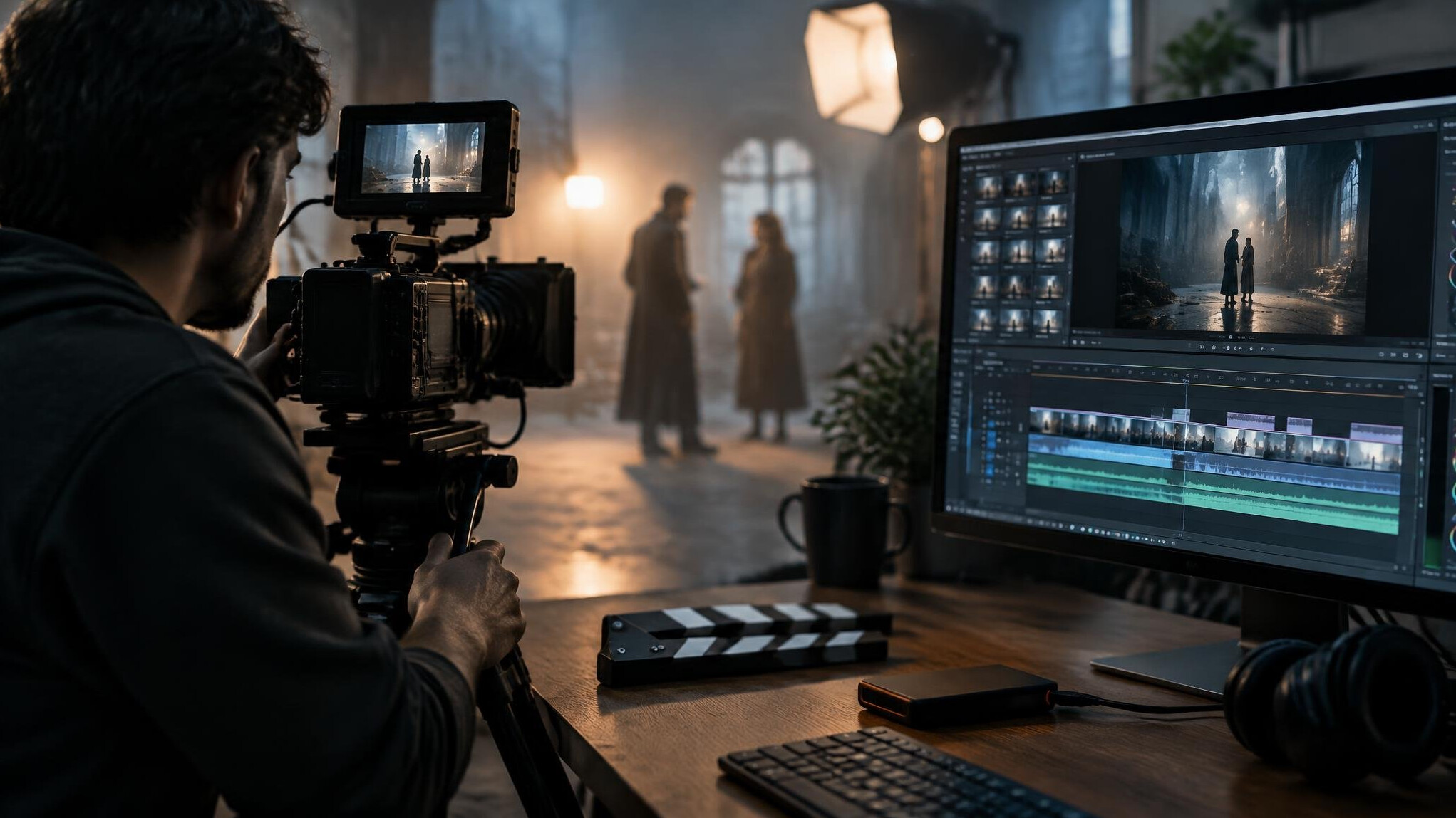 filmmaker using camera