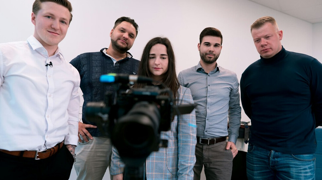 group of beginner filmmakers