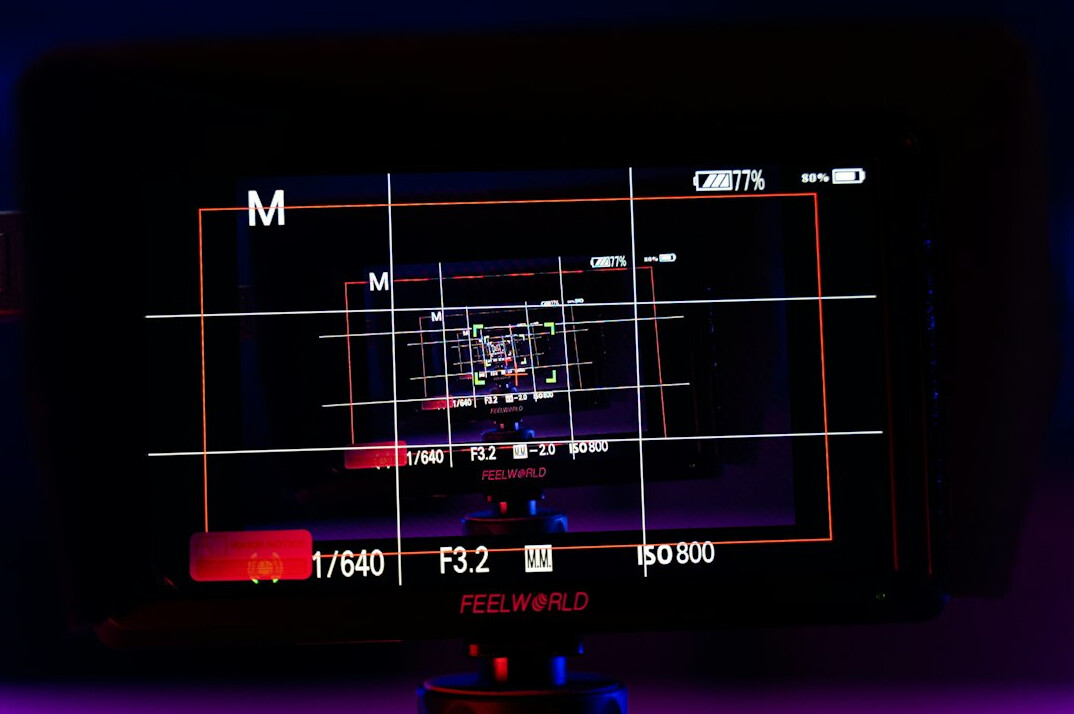 color grading on monitor