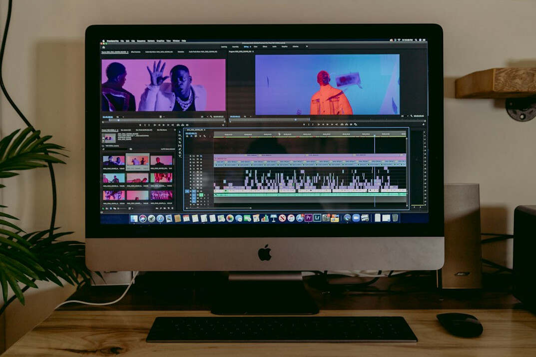 video editor working on timeline
