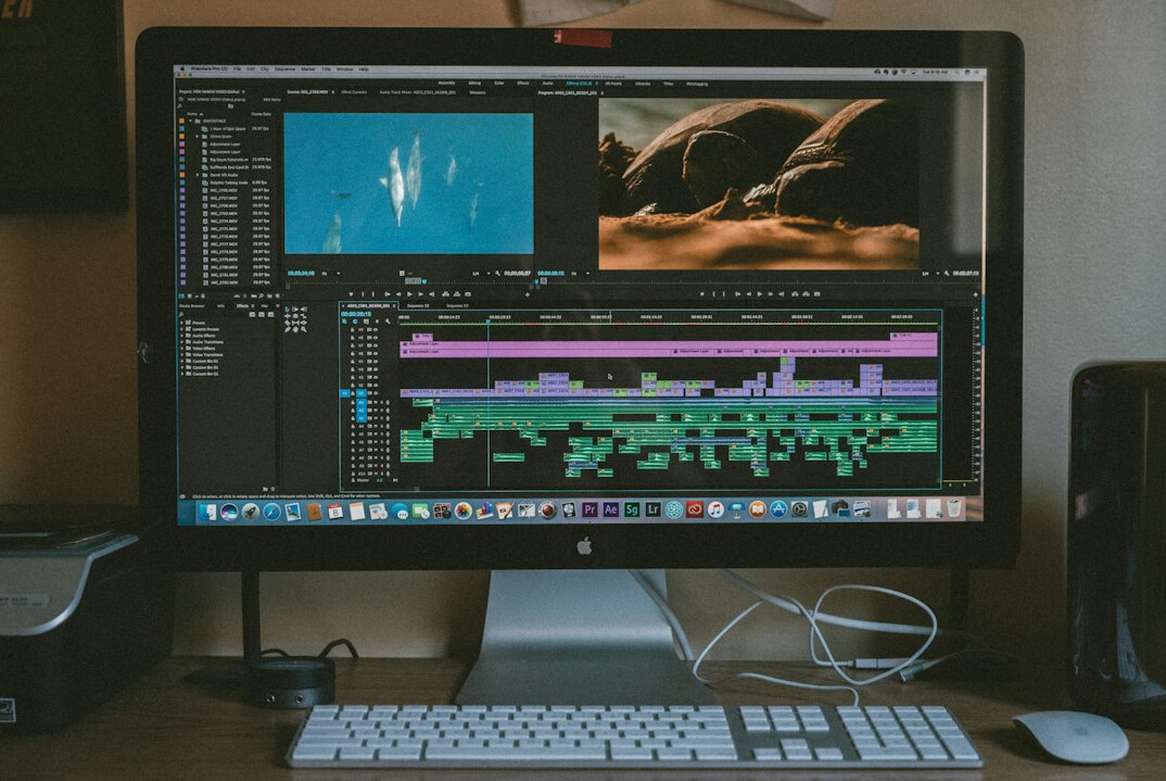 video editing software screen